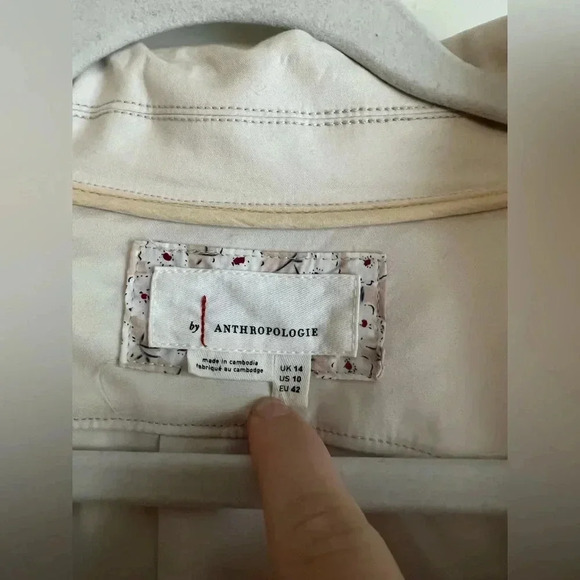 Anthropologie Eliza Ivory Utility Jumpsuit/Pantsuit size 10 - Picture 5 of 5